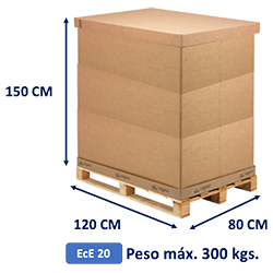 Envioconembalaje.es, kit box palet para envíos de palets altura 150 cm